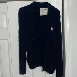 Abercrombie size small navy knit cardigan